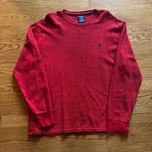 Polo by Ralph Lauren Red Long Sleeve Shirt, size XL fits small